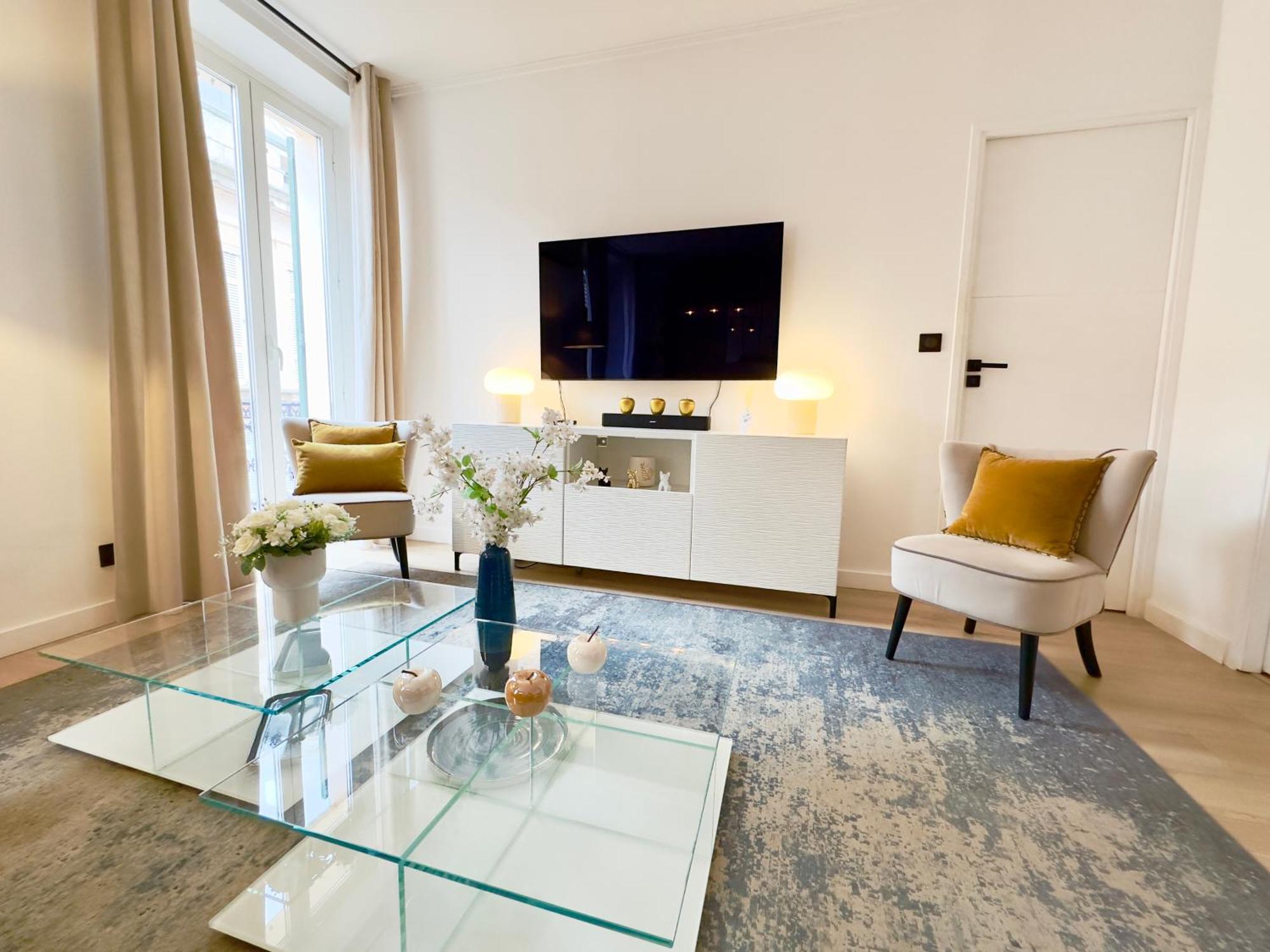 Luxueux 3 Pieces 80M2 - 2Ch - 2 Sdb - 1Mn Beach Croisette Канни Екстер'єр фото